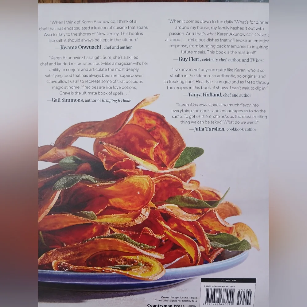 Crave Cookbook with Bold Recipes From Karen Akunowicz Hardback
